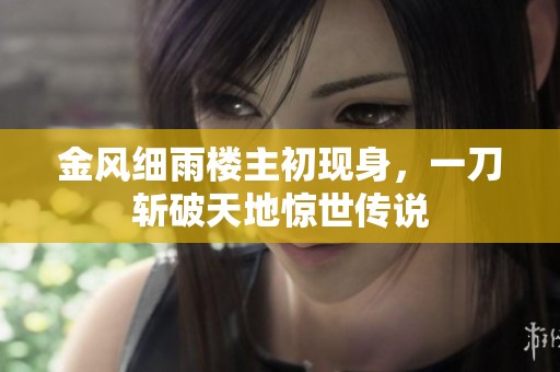 金风细雨楼主初现身，一刀斩破天地惊世传说