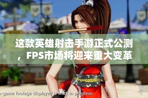 这款英雄射击手游正式公测，FPS市场将迎来重大变革吗