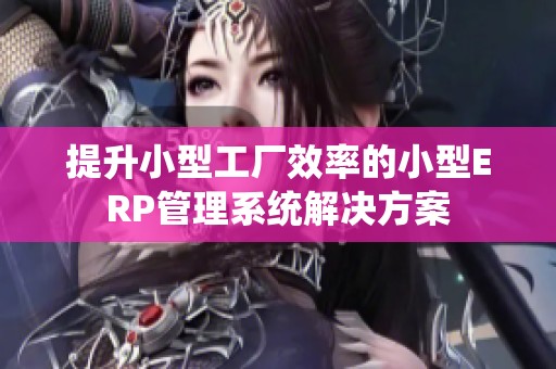 提升小型工厂效率的小型ERP管理系统解决方案