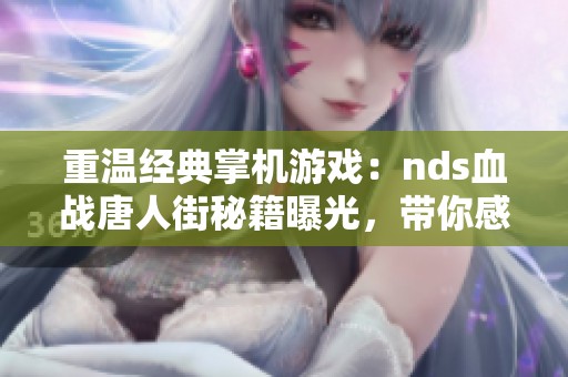 重温经典掌机游戏：nds血战唐人街秘籍曝光，带你感受30年游戏魅力