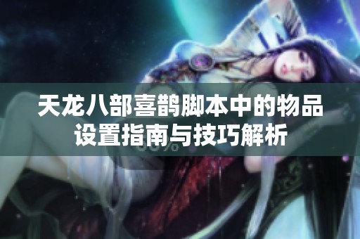 天龙八部喜鹊脚本中的物品设置指南与技巧解析