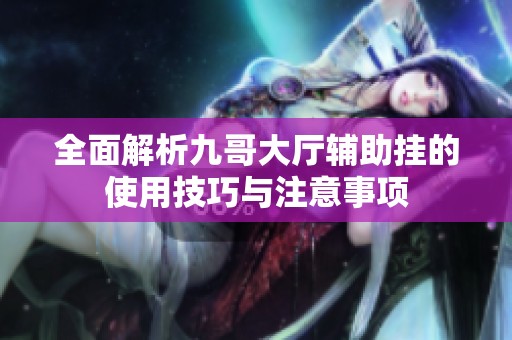 全面解析九哥大厅辅助挂的使用技巧与注意事项