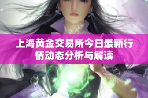 上海黄金交易所今日最新行情动态分析与解读