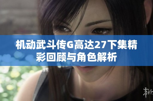 机动武斗传G高达27下集精彩回顾与角色解析