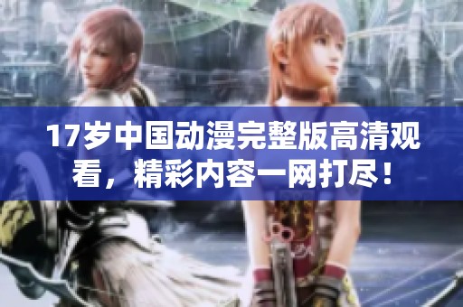 17岁中国动漫完整版高清观看，精彩内容一网打尽！