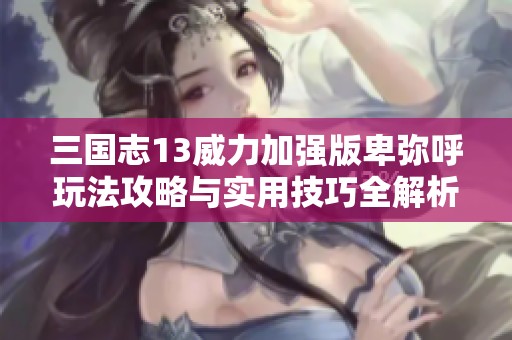 三国志13威力加强版卑弥呼玩法攻略与实用技巧全解析