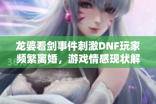 龙婆看剑事件刺激DNF玩家频繁离婚，游戏情感现状解析