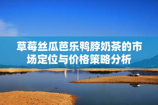 草莓丝瓜芭乐鸭脖奶茶的市场定位与价格策略分析