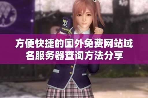方便快捷的国外免费网站域名服务器查询方法分享