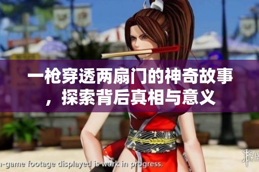 一枪穿透两扇门的神奇故事，探索背后真相与意义