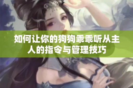 如何让你的狗狗乖乖听从主人的指令与管理技巧