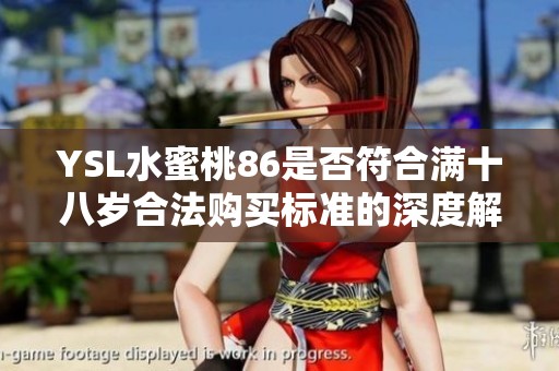 YSL水蜜桃86是否符合满十八岁合法购买标准的深度解析
