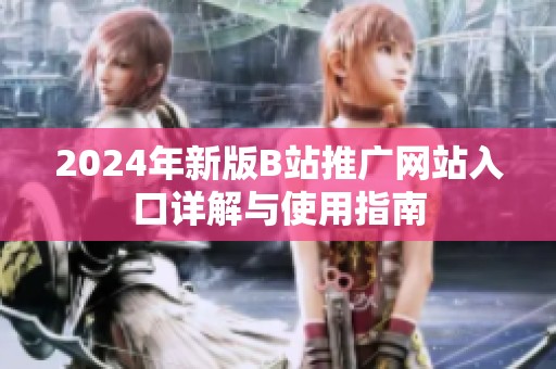2024年新版B站推广网站入口详解与使用指南